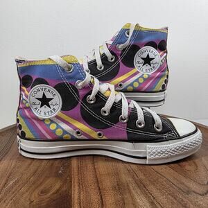Converse Chuck Taylor All Star Womens Multicolor Art Deco Graphic Size 7 Shoes